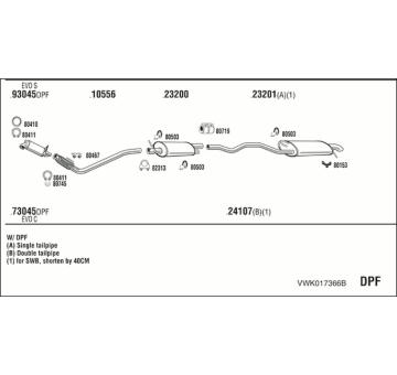 Výfukový systém WALKER VWK017366B