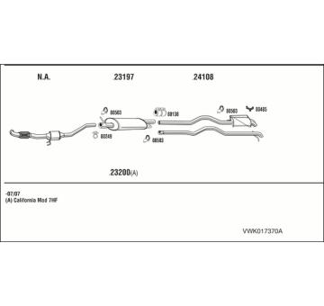 Výfukový systém WALKER VWK017370A