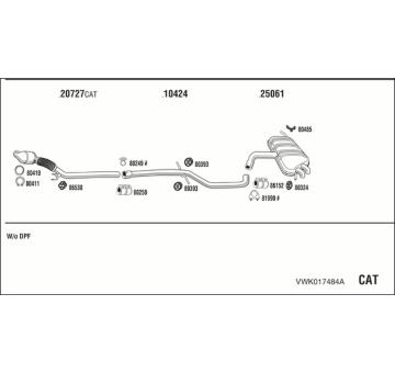 Výfukový systém WALKER VWK017484A