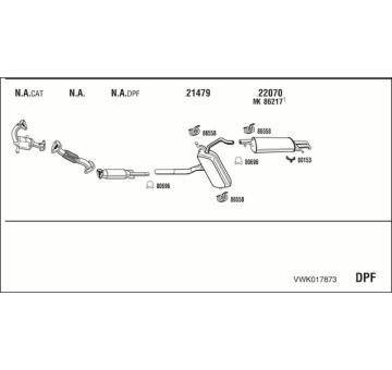 Výfukový systém WALKER VWK017873