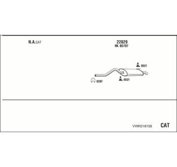 Výfukový systém WALKER VWK018156