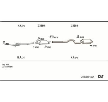 Výfukový systém WALKER VWK018185A