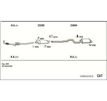 Výfukový systém WALKER VWK018187A