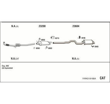 Výfukový systém WALKER VWK018188A