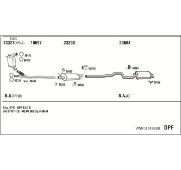 Výfukový systém WALKER VWK018188BB