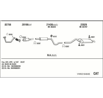 Výfukový systém WALKER VWK018484B