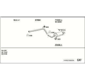Výfukový systém WALKER VWK018605A