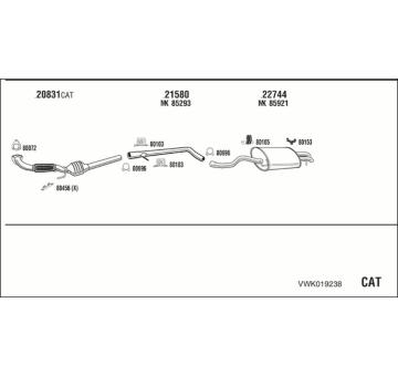 Výfukový systém WALKER VWK019238