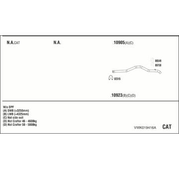 Výfukový systém WALKER VWK019416A