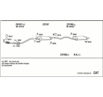Výfukový systém WALKER VWK019628AA