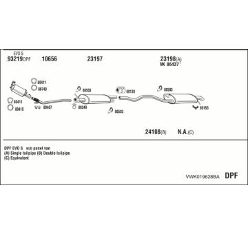 Výfukový systém WALKER VWK019628BA