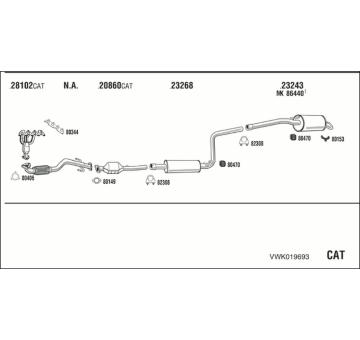 Výfukový systém WALKER VWK019693