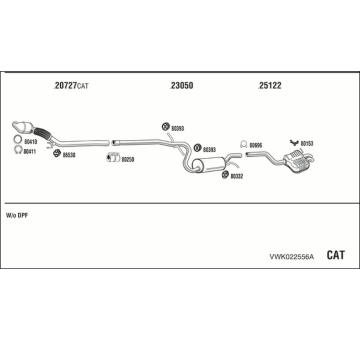 Výfukový systém WALKER VWK022556A