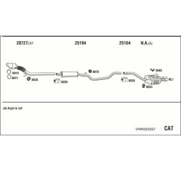 Výfukový systém WALKER VWK024257