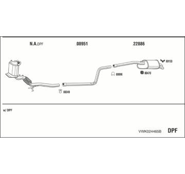 Výfukový systém WALKER VWK024465B