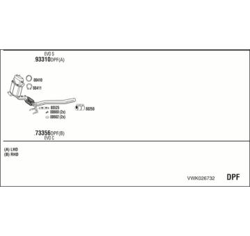 Výfukový systém WALKER VWK026732