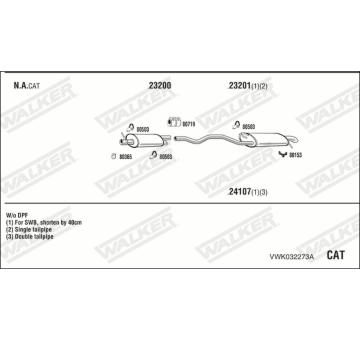 Výfukový systém WALKER VWK032273A