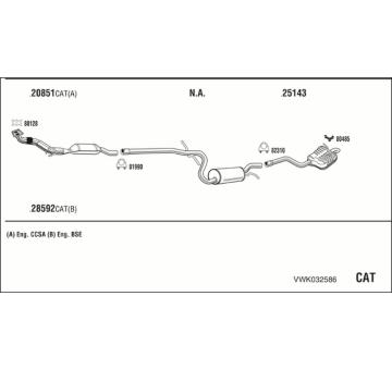 Výfukový systém WALKER VWK032586