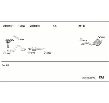 Výfukový systém WALKER VWK032589B