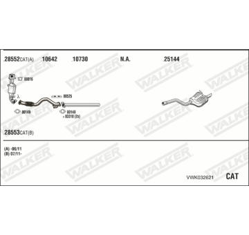 Výfukový systém WALKER VWK032621