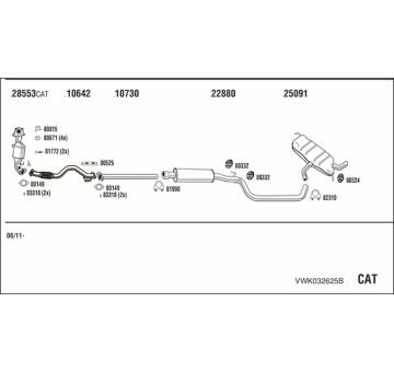 Výfukový systém WALKER VWK032625B