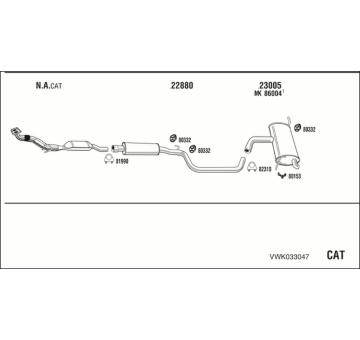 Výfukový systém WALKER VWK033047