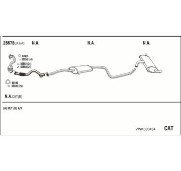 Výfukový systém WALKER VWK033434
