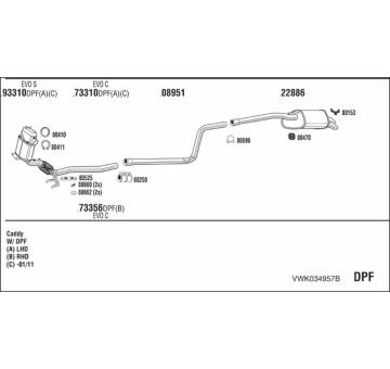 Výfukový systém WALKER VWK034957B