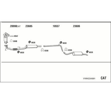 Výfukový systém WALKER VWK034981