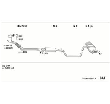 Výfukový systém WALKER VWK056144A