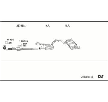 Výfukový systém WALKER VWK058748