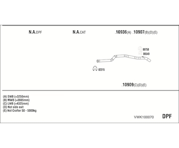 Výfukový systém WALKER VWK100070