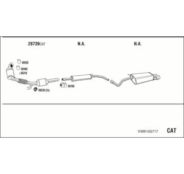 Výfukový systém WALKER VWK105717