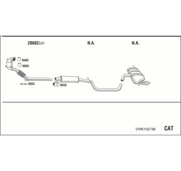 Výfukový systém WALKER VWK105738