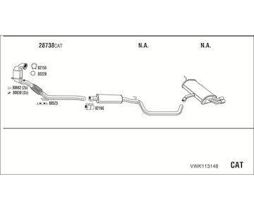 Výfukový systém WALKER VWK113148