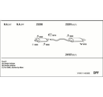 Výfukový systém WALKER VWK114838B