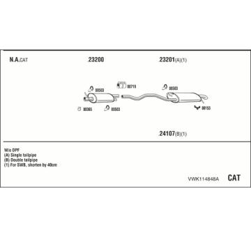 Výfukový systém WALKER VWK114848A
