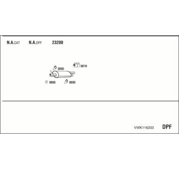 Výfukový systém WALKER VWK116203