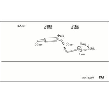 Výfukový systém WALKER VWK132290
