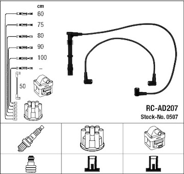 Sada kabelů pro zapalování NGK 0507