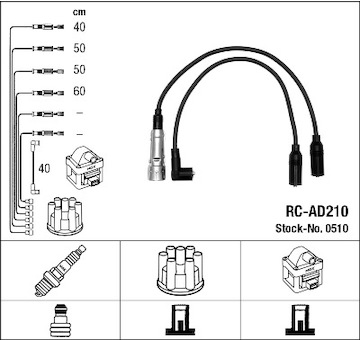 Sada kabelů pro zapalování NGK 0510