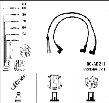Sada kabelů pro zapalování NGK 0511