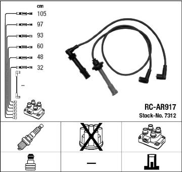 Sada kabelů pro zapalování NGK 7312