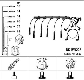 Sada kabelů pro zapalování NGK 0567