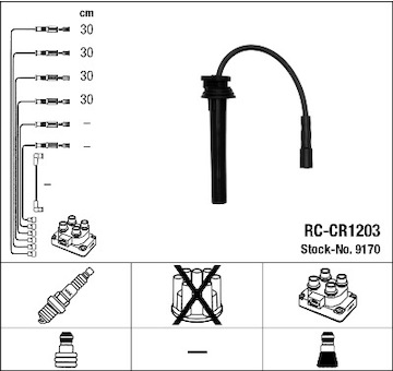Sada kabelů pro zapalování NGK 9170