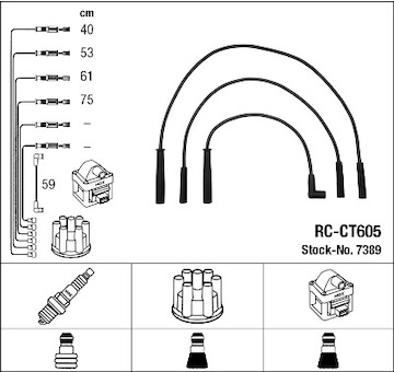 Sada kabelů pro zapalování NGK 7389