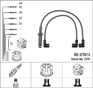 Sada kabelů pro zapalování NGK 7276