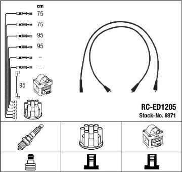 Sada kabelů pro zapalování NGK 6871