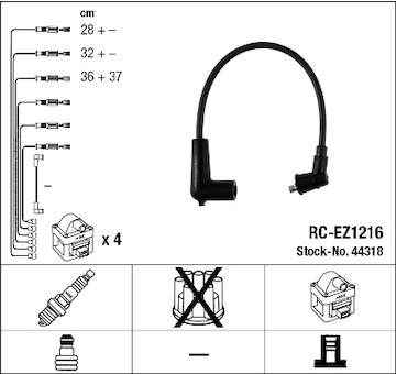 Sada kabelů pro zapalování NGK 44318