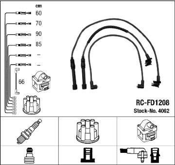 Sada kabelů pro zapalování NGK 4062